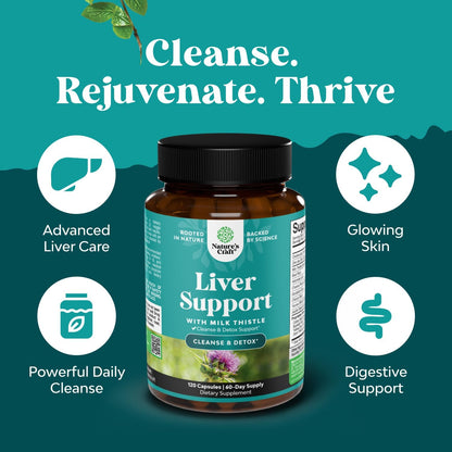 Liver Cleanse Support - Milk Thistle Supplement with Choline